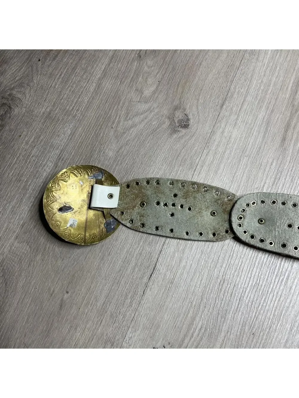 y2k Moroccan belt white and brass